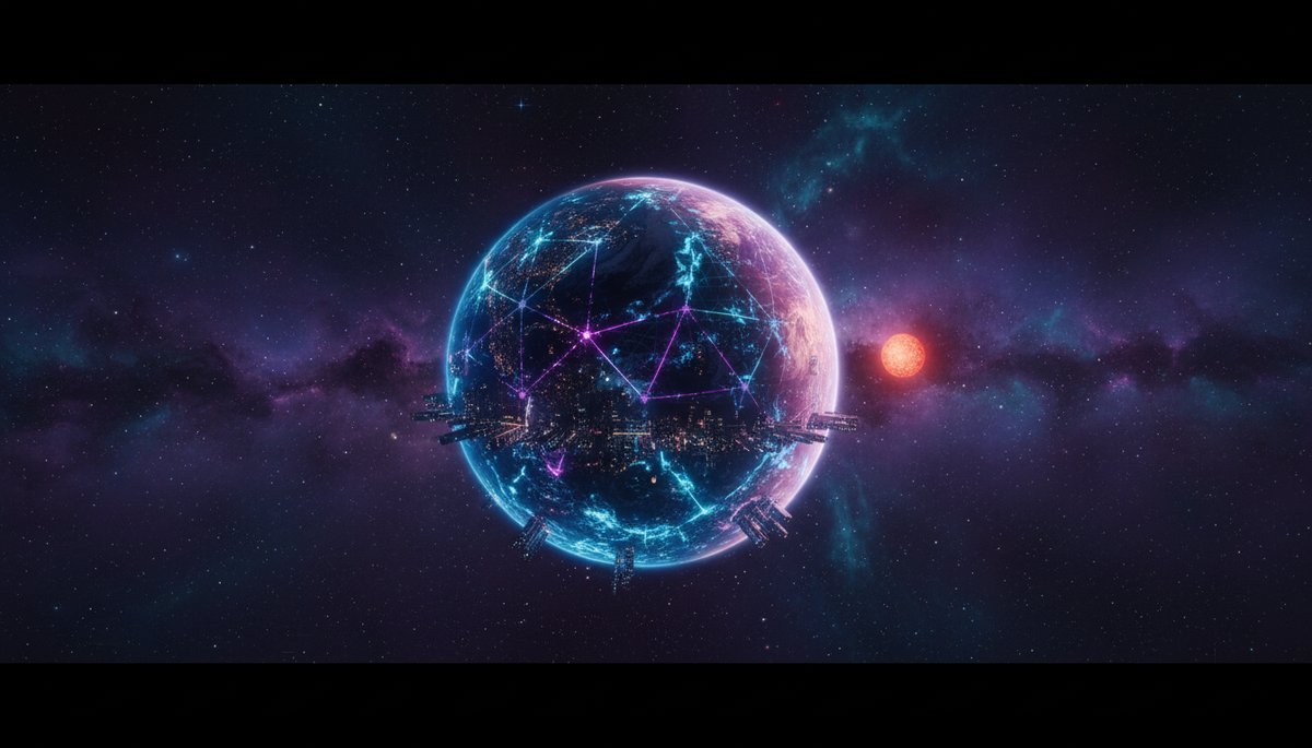 Exoplaneta similar a la Tierra orbitando una estrella enana roja distante con dos lunas visibles